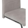 Pack de 4 Sillas Tapizadas para Salón – Acabado Marengo con Patas Cromadas de Aluminio, Medidas: 42,5 cm x 52 cm x 99 cm
