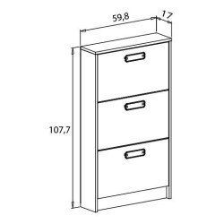 ¡Ordena tus Zapatos con Estilo! Zapatero 3 Puertas en Blanco y Roble