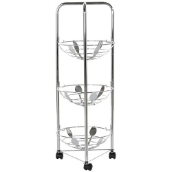 ¡Consigue tu práctico Verdulero Frutero Metálico Cromado! ¡Ordena tu cocina ahora! ¡28x28x74!