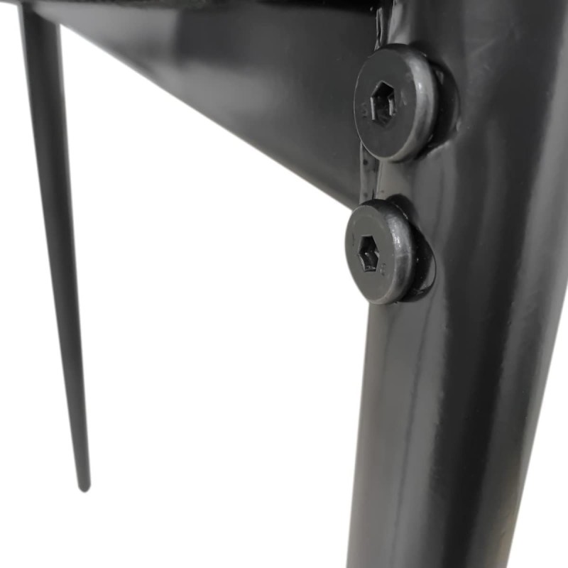 Pack de 6 Sillas Tapizadas para Salón, Color Blanco y Patas Negras. Medidas: 39,5 cm (Ancho) x 37,5 cm (Fondo) x 96 c