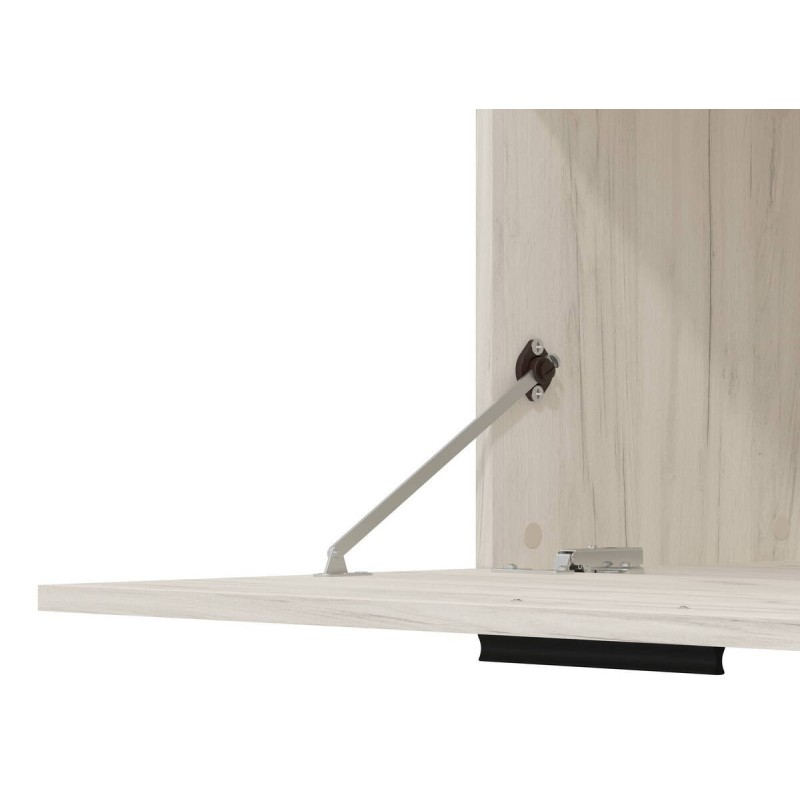 Mueble de Salón Modular Elegante | Ancho 192 cm, Alto 155.5 cm, Fondo 35 cm | Color Roble Blanco y Roble Ceniza