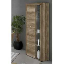 Mueble de Comedor, Color Cañón, Medidas: 230 cm (Anc) x 212 cm (Al) x 41,4 cm (Fon) + Mesa Centro Elevable 45,2x100x50