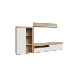 Living room complex Zorbi pakoworld white-sonoma oak melamine 265x41x158.5cm