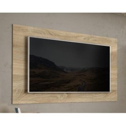 Mueble de Comedor, Mueble Salón, Acabado en Blanco y Cambria, Medidas: 276 cm (Ancho) x 201,6 cm (Alto) x 41,8 cm (Fondo)