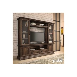 Composition of Mozart pakoworld TV in walnut color 200x40x170,5cm