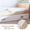 Cama Nido de Melamina Color Puccini Andersen – Ancho 194,4 cm x Fondo 98 cm x Alto 58 cm, Ideal para Habitaciones Juveniles.