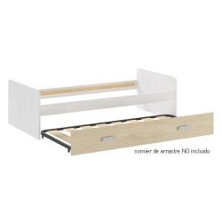 Cama Nido de Melamina Color Andersen y Puccini – Ancho 194,4 cm x Fondo 98 cm x Alto 58 cm, Ideal para Habitaciones Juveniles.