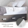 Cama Nido con 2 Cajones de Almacenaje – Blanco Veteado y Grafito, 194,4 cm Largo x 98 cm Ancho x 58 cm Alto