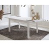 Mesa Comedor, Mesa de salón Extensible, Acabado en Color Blanco, Medidas: 140-180 cm (Largo) x 90 cm (Ancho) x 75 cm (Alto)