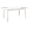 Mesa Comedor, Mesa de salón Extensible, Acabado en Color Blanco, Medidas: 140-180 cm (Largo) x 90 cm (Ancho) x 75 cm (Alto)