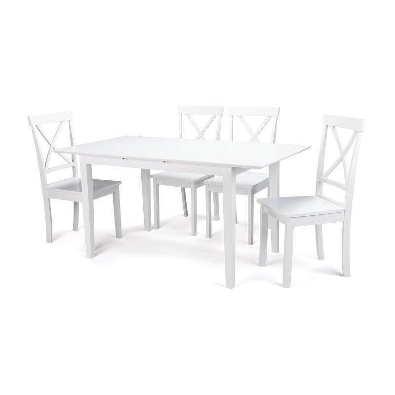 Mesa de Comedor Extensible en MDF - Acabado Blanco | 120/150x80 cm | Diseño Moderno y Funcional