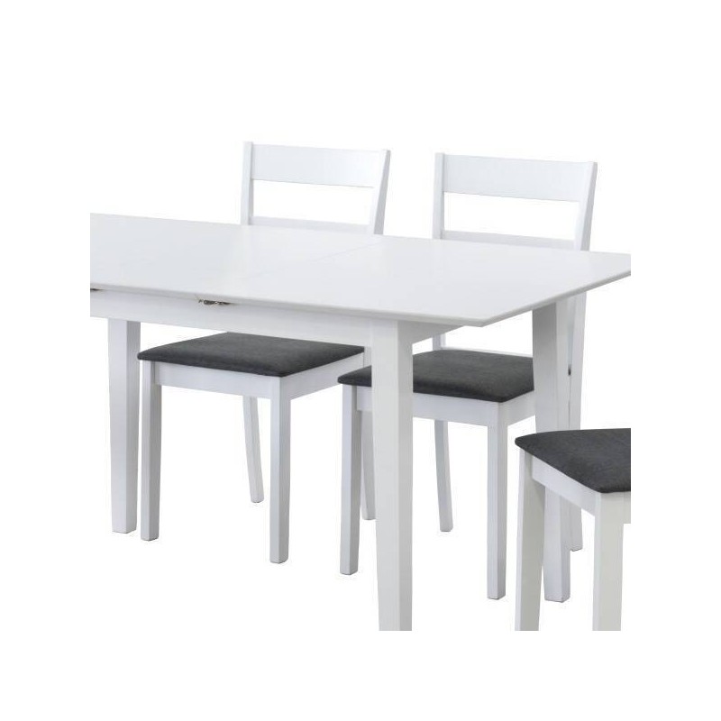 Mesa de Comedor Extensible en MDF - Acabado Blanco | 120/150x80 cm | Diseño Moderno y Funcional