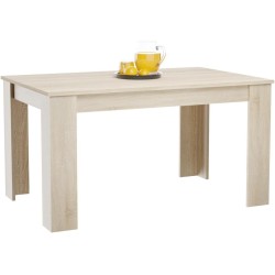 Mesa de Comedor Extensible, Mesa Salón, Robusta, Cambria, 138-198 cm (Largo) x 88 cm (Ancho) x 76 cm (Alto)