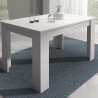 Mesa de Comedor Extensible, Mesa Salón, Robusta, Color Blanco, 138-198 cm (Largo) x 88 cm (Ancho) x 76 cm (Alto)