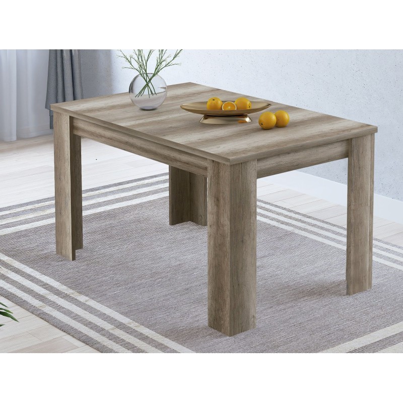 Mesa de Comedor Extensible, Mesa Salón, Robusta, Color Cañón, 138-198 cm (Largo) x 88 cm (Ancho) x 76 cm (Alto)