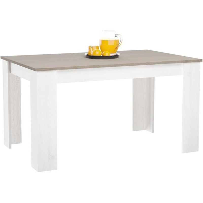 Mesa de Comedor Extensible, Mesa Salón, Robusta, Color Andersen Pino Gris, 138-198 cm (Largo) x 88 cm (Ancho) x 76 cm (Alto)