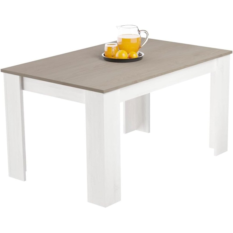 Mesa de Comedor Extensible, Mesa Salón, Robusta, Color Andersen Pino Gris, 138-198 cm (Largo) x 88 cm (Ancho) x 76 cm (Alto)