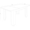 Mesa de Comedor Extensible, Mesa Salón, Robusta, Color Andersen Pino Gris, 138-198 cm (Largo) x 88 cm (Ancho) x 76 cm (Alto)