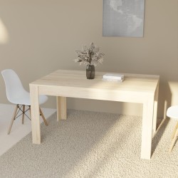 Mesa de Comedor, Mesa de Salón Fija, Color Cambria, Medidas: 140 cm (Largo) x 80 cm (Ancho) x 75 cm (Alto)