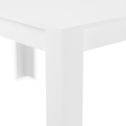 Mesa de Comedor, Mesa de Salón Fija, Color Andersen Blanco, Medidas: 140 cm (Largo) x 80 cm (Ancho) x 75 cm (Alto)