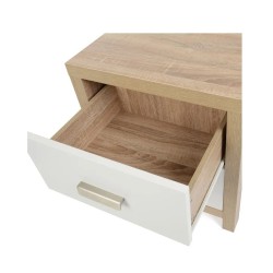Mesilla de Noche 2 Cajones Color Cambria Blanco - ¡Compra Ahora!
