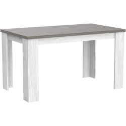 Mesa de Comedor, Mesa de Salón Fija, Color Andersen Pino Gris, Medidas: 140 cm (Largo) x 80 cm (Ancho) x 75 cm (Alto)