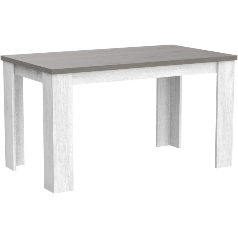 Mesa de Comedor, Mesa de Salón Fija, Color Andersen Pino Gris, Medidas: 140 cm (Largo) x 80 cm (Ancho) x 75 cm (Alto)