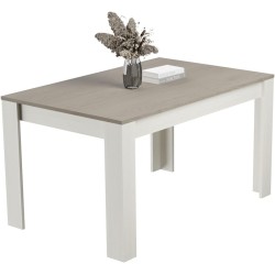 Mesa de Comedor, Mesa de Salón Fija, Color Andersen Pino Gris, Medidas: 140 cm (Largo) x 80 cm (Ancho) x 75 cm (Alto)
