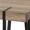 Mesa de Comedor o Cocina, MDF con Acabado Laminado Color Canyon | Patas Metálicas Negras | Medidas: 150 x 90 x 75 cm