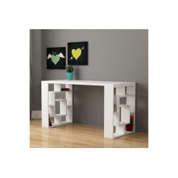 Mesa de Trabajo Blanco, 140x60x75cm - Espaciosa y Versátil