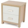 Mesilla de Noche 2 Cajones Color Cambria Blanco - ¡Compra Ahora!
