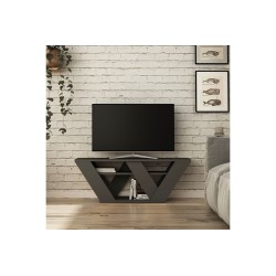 Mueble de TV Moderno con Estantes en Color Antracita 110x30x40 cm - Soporte de TV Elegante para Salón