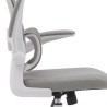Silla de Oficina Ergonómica en Tejido 3D Gris con Reposacabezas Regulable y Refuerzo Lumbar - Medidas 65x55x114-124 cm