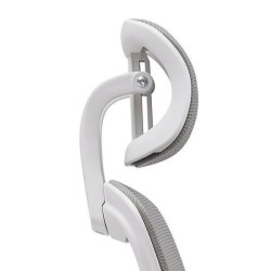 Silla de Oficina Ergonómica en Tejido 3D Gris con Reposacabezas Regulable y Refuerzo Lumbar - Medidas 65x55x114-124 cm