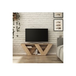 Mueble de TV Moderno con Estantes en Color Roble 110x30x40 cm - Soporte de TV Elegante para Salón