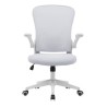 Silla de Oficina Ergonómica con Respaldo en Tejido 3D Blanco, Ajustable en Altura - Medidas 63x58x99,5-190,5 cm