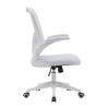 Silla de Oficina Ergonómica con Respaldo en Tejido 3D Blanco, Ajustable en Altura - Medidas 63x58x99,5-190,5 cm