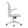 Silla de Oficina Ergonómica con Respaldo en Tejido 3D Blanco, Ajustable en Altura - Medidas 63x58x99,5-190,5 cm