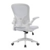 Silla de Oficina Ergonómica con Respaldo en Tejido 3D Blanco, Ajustable en Altura - Medidas 63x58x99,5-190,5 cm