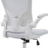 Silla de Oficina Ergonómica con Respaldo en Tejido 3D Blanco, Ajustable en Altura - Medidas 63x58x99,5-190,5 cm