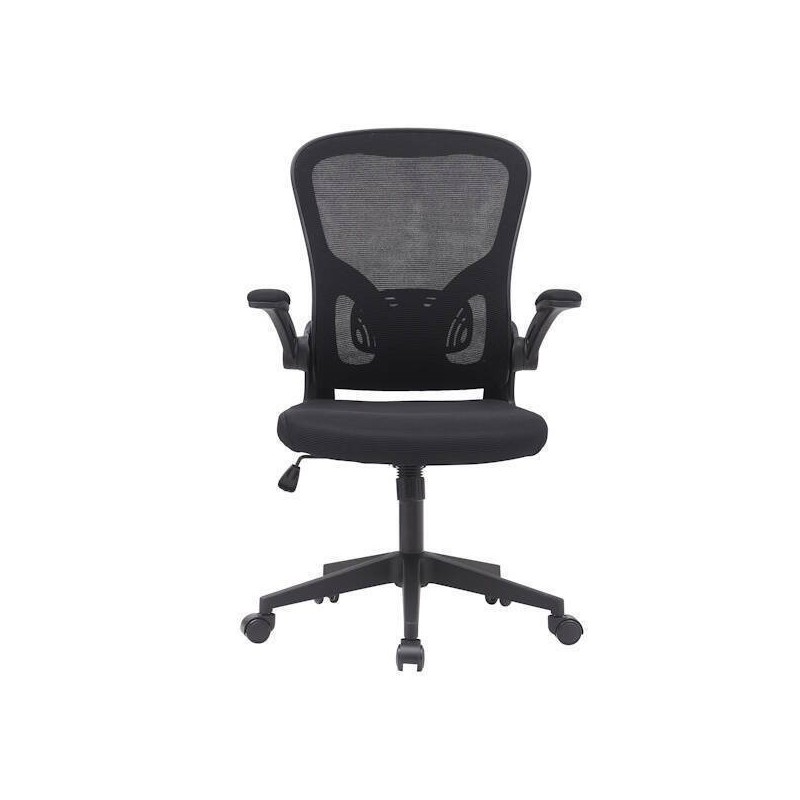 Silla de Oficina Ergonómica con Respaldo en Tejido 3D Negro, Ajustable en Altura - Medidas 63x58x99,5-190,5 cm