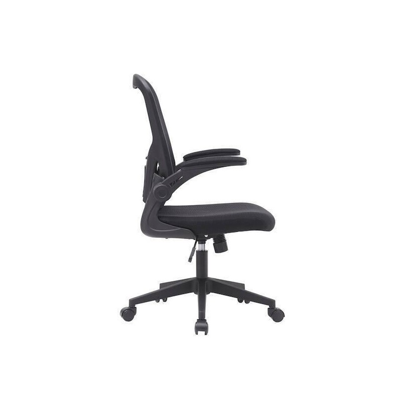 Silla de Oficina Ergonómica con Respaldo en Tejido 3D Negro, Ajustable en Altura - Medidas 63x58x99,5-190,5 cm