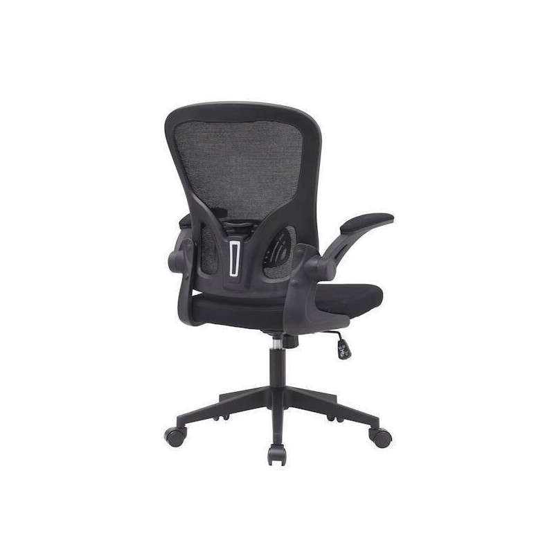Silla de Oficina Ergonómica con Respaldo en Tejido 3D Negro, Ajustable en Altura - Medidas 63x58x99,5-190,5 cm