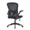 Silla de Oficina Ergonómica con Respaldo en Tejido 3D Negro, Ajustable en Altura - Medidas 63x58x99,5-190,5 cm