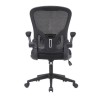 Silla de Oficina Ergonómica con Respaldo en Tejido 3D Negro, Ajustable en Altura - Medidas 63x58x99,5-190,5 cm
