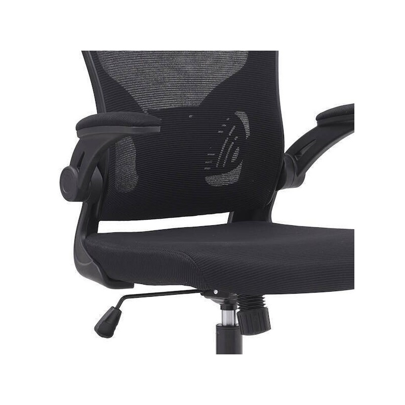 Silla de Oficina Ergonómica con Respaldo en Tejido 3D Negro, Ajustable en Altura - Medidas 63x58x99,5-190,5 cm