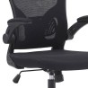 Silla de Oficina Ergonómica con Respaldo en Tejido 3D Negro, Ajustable en Altura - Medidas 63x58x99,5-190,5 cm