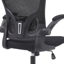 Silla de Oficina Ergonómica con Respaldo en Tejido 3D Negro, Ajustable en Altura - Medidas 63x58x99,5-190,5 cm