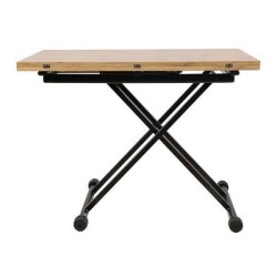 Mesa de Centro Elevable y Tapa Extensible - Fabricada en MDF - Cerrada 100x57 cm, Abierta 100x114 cm, Altura de 39 a 77 cm