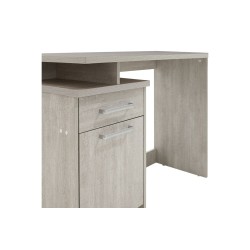 Escritorio Robusto con 2 Cajones - Color Madera  - 100x55x75 cm - Mesa de Estudio y Oficina Duradera